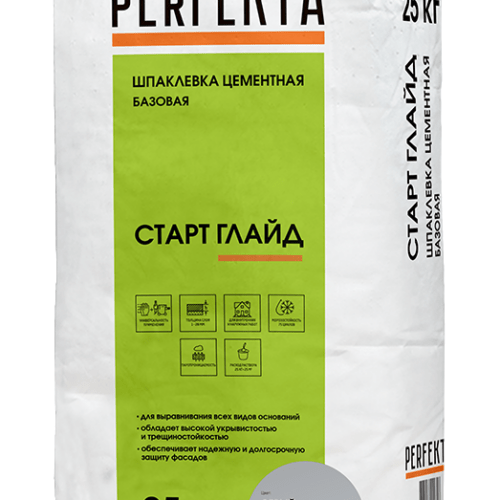 Шпаклевка цементная базовая Старт Глайд МН серый