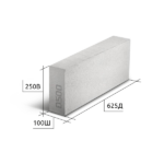 Блок D500 B2,5 F100 625х100х250 газобетонный перегородочный — изображение 2