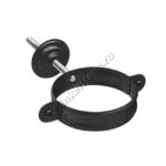 Хомут держатель трубы Aquasystem D100 мм, GreenCoat Pural BT matt, RR 33 (черный)