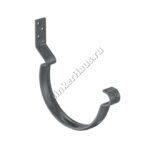 Крюк крепления желоба короткий Aquasystem D125 мм, GreenCoat Pural BT matt, RR 23 (серый)
