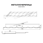 Металлочерепица МЕТАЛЛ ПРОФИЛЬ Ламонтерра (PURMAN-20-3005-0.5) — изображение 2