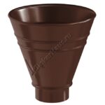 Воронка водосборная круглая Aquasystem D100 мм, GreenCoat Pural BT, RAL 8017 (коричневый)